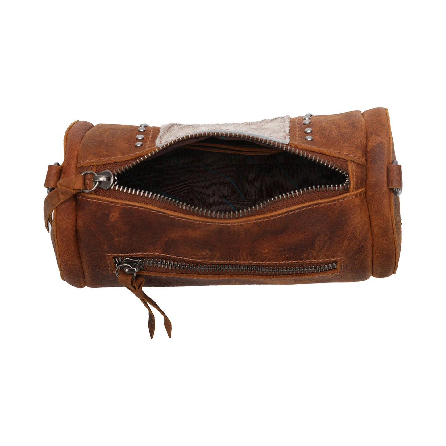 Real Leather Cow-Hide Collection Mini Barrel Bag