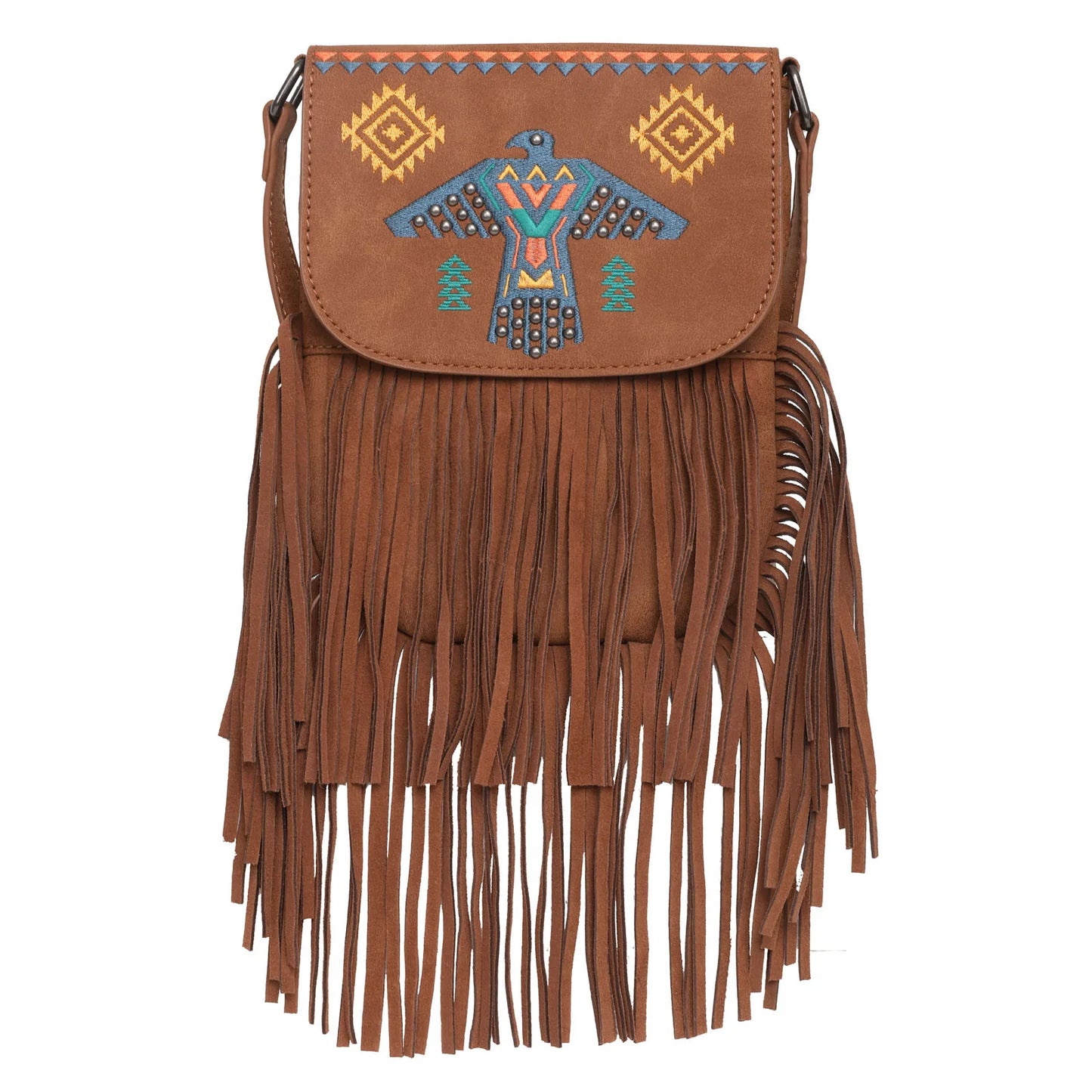 Wrangler Embroidered Fringe Collection Crossbody