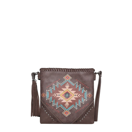 Aztec Collection coffee crossbody bag