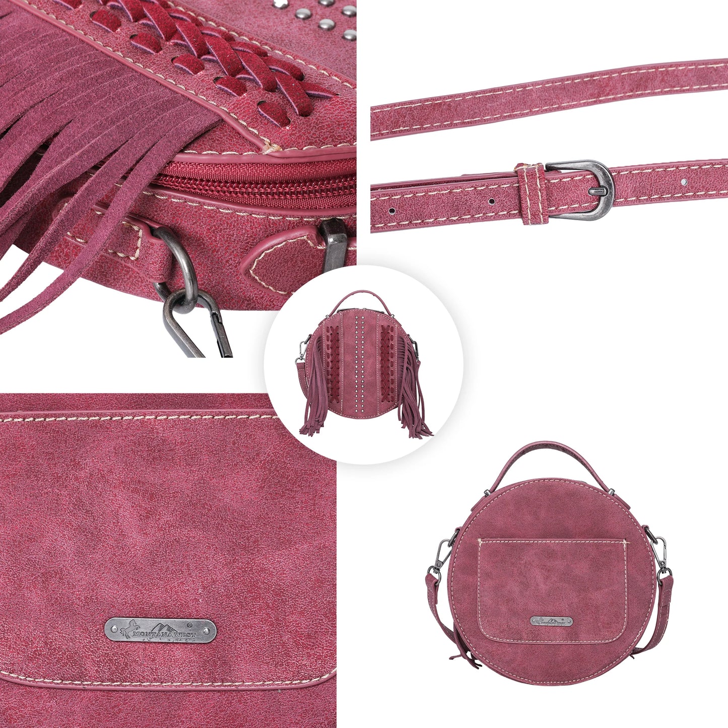 Montana West Fringe Collection Circle Bag/Crossbody