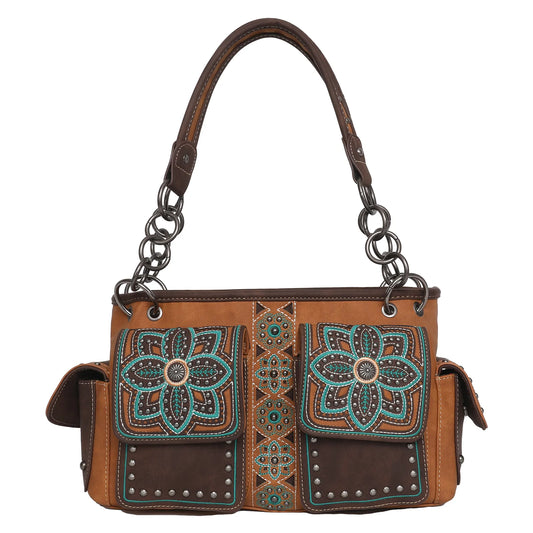 Montana West Floral Embroidered Collection Concealed Carry Satchel