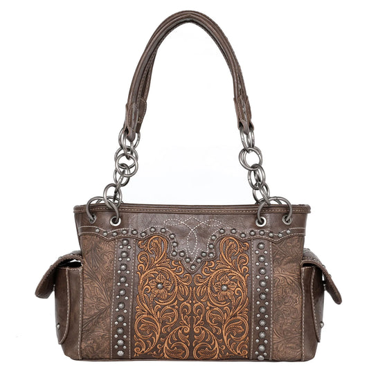 Montana West Floral Embroidered Collections Concealed Carry Satchel