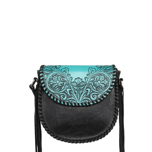 Montana West Embossed Collection Saddle Bag