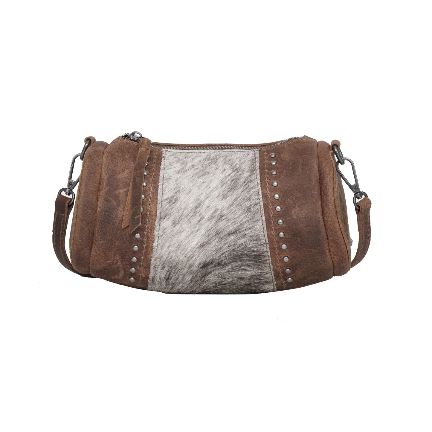 Real Leather Cow-Hide Collection Mini Barrel Bag