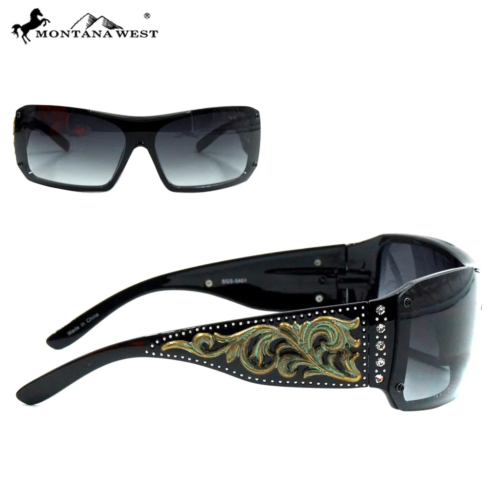 Montana West Western Scroll Collection Sunglasse