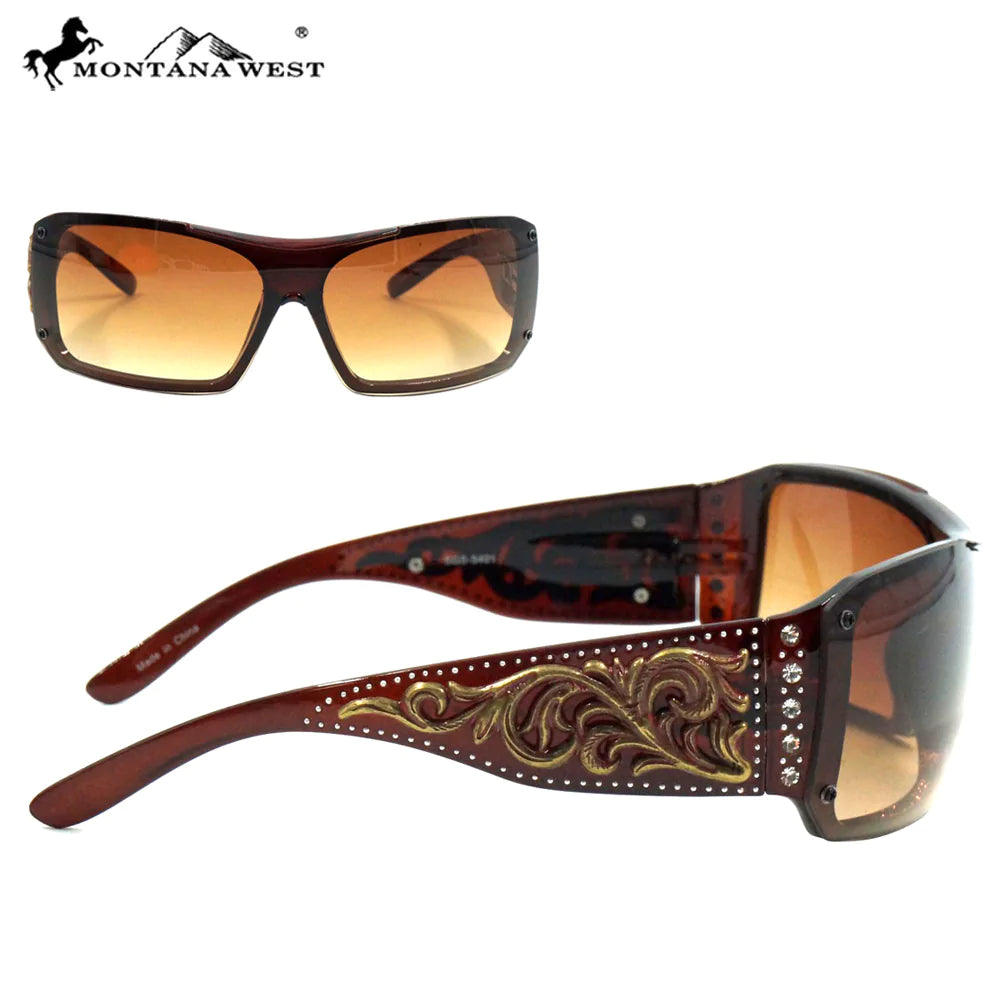 Montana West Western Scroll Collection Sunglasse