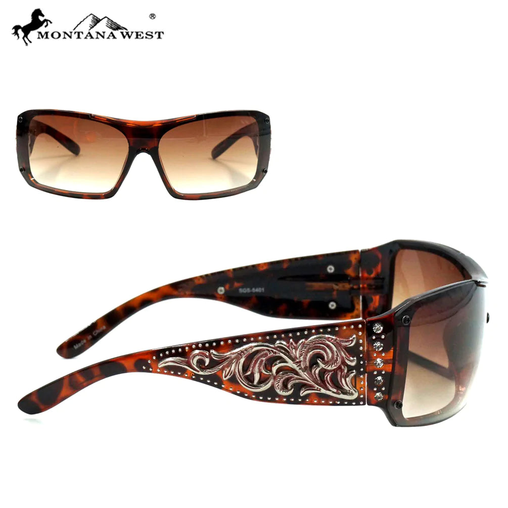 Montana West Western Scroll Collection Sunglasse