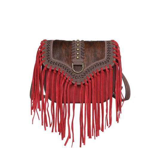 Wrangler Hair-On Cowhide Fringe Crossbody