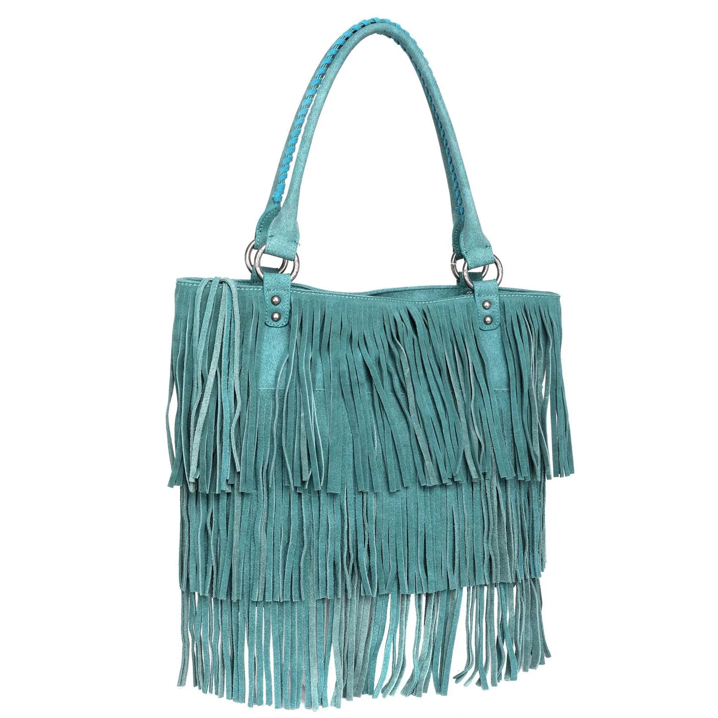 Wrangler Tiered Fringe Purse - Women's Bags in Turquoise