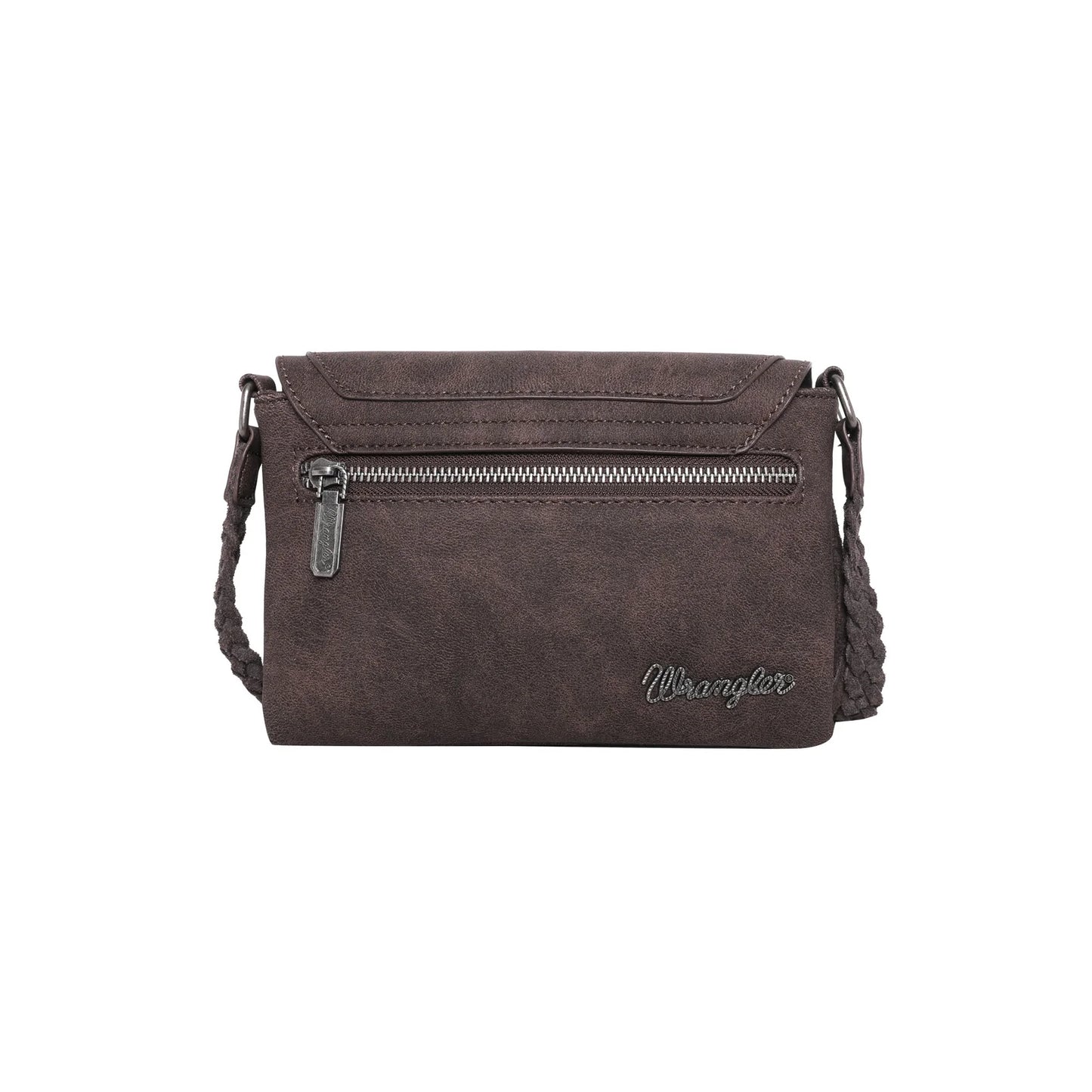 Wrangler Genuine Leather Fringe Crossbody Bag