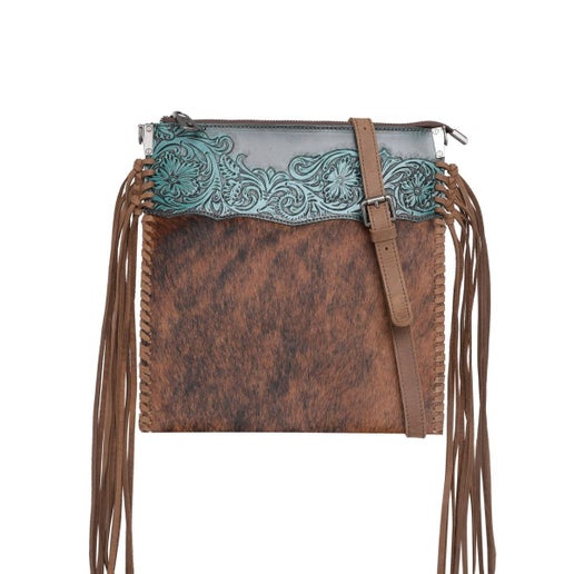 Genuine Leather Hair-On Cowhide Collection Crossbody
